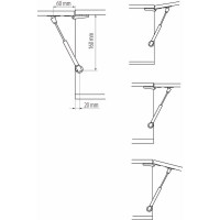 Мебельный газлифт GTV 6 кг L-160 мм PD-G60160-02