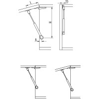Мебельный газлифт GTV 6 кг PD-G0060-N02