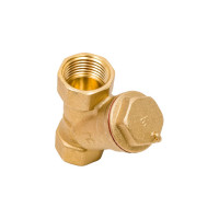 Фильтр STI сетчатый латунный У-образный Ду15 Ру20 муфтовый, уплотнение паронит D260-00673 ТТ000009623