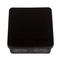 Распаячная коробка IEK км42455 о/п 100x100x50мм ip67 8 вв. черная UKO21-100-100-050-K02-66