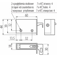 Регулируемый навес для шкафа GTV левый+правый белый ZK-R1-KPL-10