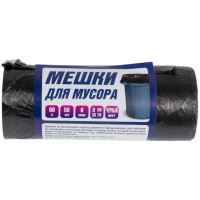Мусорный пакет ПНД 60л, 8мкр 58x70см, 50 шт/рулон, черный ACG 1023385
