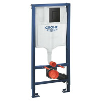 Система инсталляции для подвесного унитаза GROHE Solido 3 в 1 в сборе, H=1.13 м Rapid SL 38528001 + панель 38966KF0 матовый черный + комплект креплений 38811KF0 00000128769