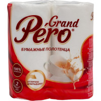 Полотенце бумажное GrandPero 2сл 2рул х 12, белый цв 971 259729