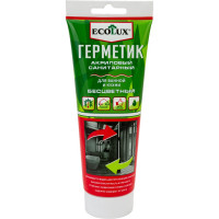 Акриловый герметик Ecolux санитарный бесцветный, 200 мл 4607133683825