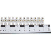 Клеммный блок OXION 3a, сечение 4мм2, 400v, белый, латунь, полипропилен OX-TB6020