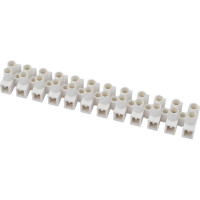 Клеммный блок OXION 6a, сечение 6мм2, 400v, белый, латунь, полипропилен OX-TB6021