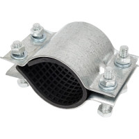 Ремонтный хомут АТКА оцинкованный, 2-составной, ду65, l=103 мм, 4 болта 1001010107