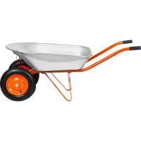 Тачка садово-строительная двухколесная в коробке СТРОЙМАШ, объём 80 л, грузоподъёмность 190кг 17037