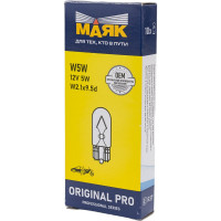 Автомобильная лампа накаливания МАЯК W5W, 12V, 5W, W2.1x9.5D, Original Pro, уп-ка 10 шт. 01205Бц/10