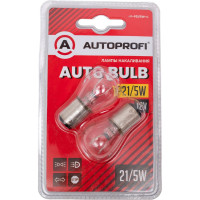 Автомобильные лампы накаливания AUTOPROFI P21/5W, 12V, 21/5W, (BAY15d), 2 шт. блистер AP-P21/5W-B