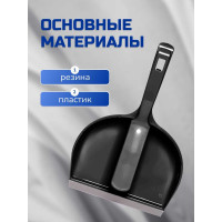 Набор для сухой уборки In'Loran совок+щетка, черный SO-150BK