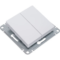 Механизм 2-клавишного перекрестного переключателя Systeme Electric Atlasdesign белый 2 x сх. 7, 10ах ATN000173