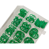 Набор колец резиновых уплотнительных O-Ring NBR70 дюйм. (green) 270 шт HIMPT 00-00011080