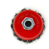 Щетка чашечная жгутовая 75 мм, М14, ворс сталь 0.5 мм, для УШМ EuroBrush 7-002