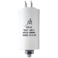 Пусковой конденсатор JB Capacitors 16мкФ, 450В, 35х66, JFS-13 (клеммы+болт) JFS13A6166J000000B-159