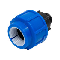 Компрессионная муфта для ПЭ труб LAMMIN нр 25x1/2" Lm34003025015