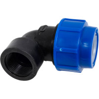 Компрессионный отвод для ПЭ труб LAMMIN вр 25x1" Lm34007025025