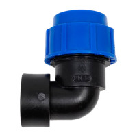 Компрессионный отвод для ПЭ труб LAMMIN вр 25x1/2" Lm34007025015