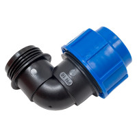 Компрессионный отвод для ПЭ труб LAMMIN нр 25x1" Lm34008025025