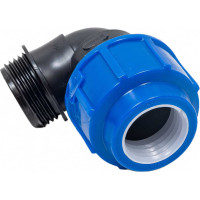 Компрессионный отвод для ПЭ труб LAMMIN нр 32x1 1/4" Lm34008032032