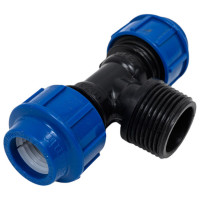 Тройник компрессионный для полиэтиленовых труб LAMMIN наружная резьба 32x1" 88/8 Lm34013322532