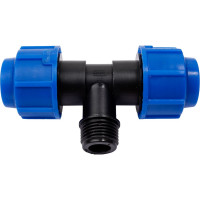 Тройник компрессионный для полиэтиленовых труб LAMMIN наружная резьба 20x1/2" 240/30 Lm34013201520