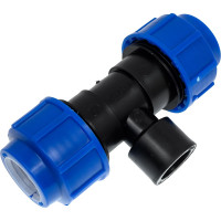 Тройник компрессионный для полиэтиленовых труб LAMMIN внутренняя резьба 25x1/2" 160/20 Lm34012251525