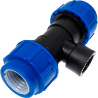 Тройник компрессионный для полиэтиленовых труб LAMMIN внутренняя резьба 32x3/4" 80/8 Lm34012322032