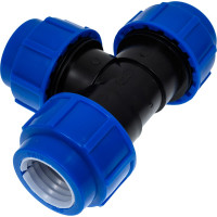 Тройник компрессионный для полиэтиленовых труб LAMMIN 32 72/6 Lm34014323232