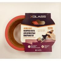 Малярная лента для деликатных поверхностей XGLASS бумага washi, розовая, 48 мм, 25 м 160488