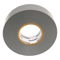 Изолента ПВХ Fortisflex Heavy Duty 19x0.18 мм, 20 м, серый 90822