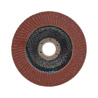 Круг шлифовальный лепестковый Тип 29 125x22 мм, P 120, Zr, 80 м/с, 12250 об/мин Rossvik 29_125х22_120