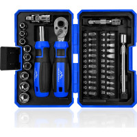 Набор бит vertextools 38 предметов, держатель,трещотка, удлинитель, кардан, головки 0033-38