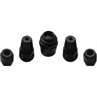 Кабельный коннектор RJ45-RJ45 Retic cat.5e/6, герметичный (IP67), цанг зажимы экранированный чёрный TWCS-STP67-OUTDOOR