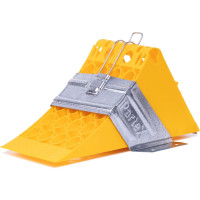 Комплект упор противооткатный пластиковый 200 мм желтый, кронштейн для упора Partex НФ-00003304