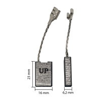 Щетка графитовая для BOSCH GWS20-230 (аналог 1607014171) 6.2x16x23 мм, автостоп UNITED PARTS 90-0644