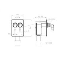 Комплект для двух стиральных машин HL 04000.2, 04000.7E, 04000.5E - 2 шт., 19.2 и 19 - 2 шт, устанавливается в 4000.0 HL 4000.2