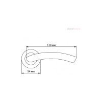 Ручка Doorlock DL Loft A19R CP/SN полированный хром/матовый никель, толщина двери 60-85 мм, шток 130мм 73238