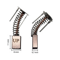 Щетка графитовая для BOSCH GSR140.180-Li (аналог 1607000CZ1) 4.7x8х11 мм UNITED PARTS 90-0807