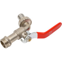 Кран шаровой садовый Rvc 15 1/2' со штуцером ручка 02293