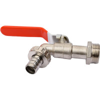 Кран шаровой садовый Rvc 20 3/4' со штуцером ручка, аналог артикул 01415 37022