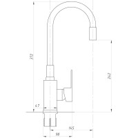 Смеситель для кухни TSARSBERG серый гибкий излив тип ГОСТ См-МОЦБА TSB-732-GR05