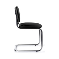 Стул KSG Сильвия хром, экокожа Черный НФ-00000328