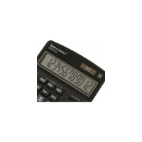 Настольный калькулятор BRAUBERG EXTRA-12-BK 206x155 мм, 12 разрядов, двойное питание, черный, 250481