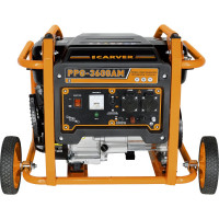 Генератор CARVER PPG- 3600АM бензин LT-168F-1, 2,5/2,8 кВт, 220В, бак 15 л, колеса 01.020.00026