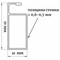 Рамный профиль для москитной сетки KOMFORT москитные системы 25x10 мм, белый, 1,8 м ПРБ02077
