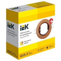 Встраиваемый светильник под лампу IEK mr16 бронза LUVB0-GU05-1-K29
