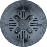 Горшок для цветов IDILAND Stone Flower диаметр 100 мм, 0.5 л, с прикорневым поливом, с декором, серый, 221606735/01