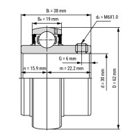 Подшипник TECHNIX UC206